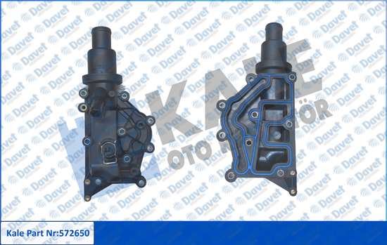 KALE 572650 Termostat 83°C Plastik Govdeli Komple Renault Clio Fluence Kangoo Megane Modus Scenic